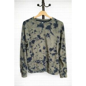 Westy Black and Olive Tie Dye Long Sleeve Sweatshirt M